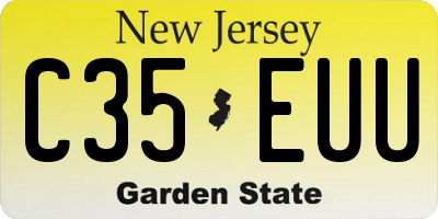 NJ license plate C35EUU