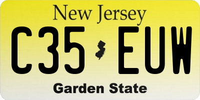 NJ license plate C35EUW