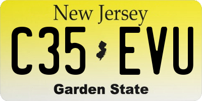 NJ license plate C35EVU