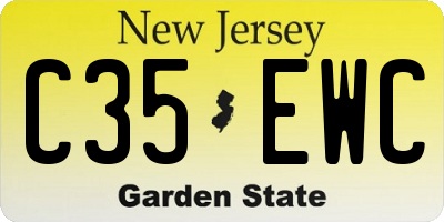 NJ license plate C35EWC