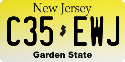 NJ license plate C35EWJ