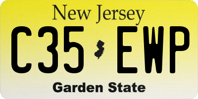 NJ license plate C35EWP