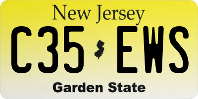 NJ license plate C35EWS