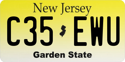NJ license plate C35EWU