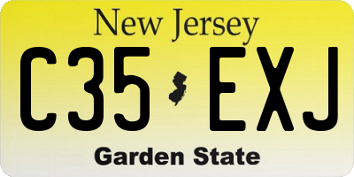 NJ license plate C35EXJ