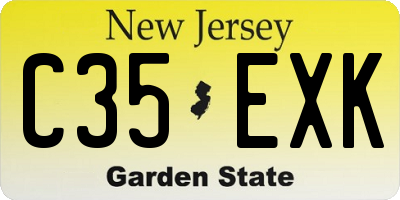 NJ license plate C35EXK