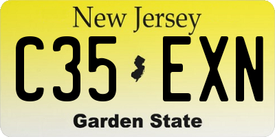 NJ license plate C35EXN