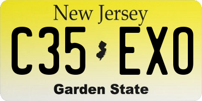 NJ license plate C35EXO