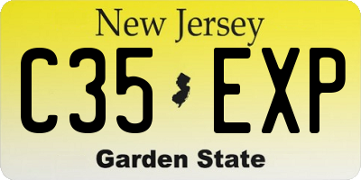 NJ license plate C35EXP