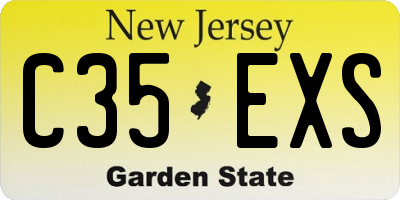 NJ license plate C35EXS