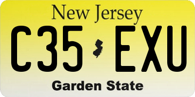 NJ license plate C35EXU