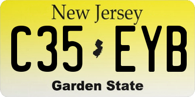 NJ license plate C35EYB