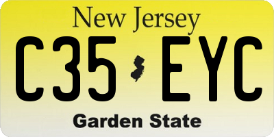 NJ license plate C35EYC