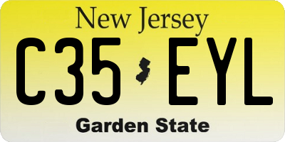 NJ license plate C35EYL