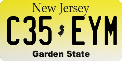 NJ license plate C35EYM