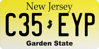 NJ license plate C35EYP