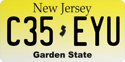 NJ license plate C35EYU