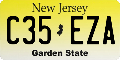 NJ license plate C35EZA