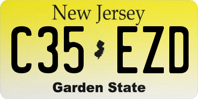 NJ license plate C35EZD