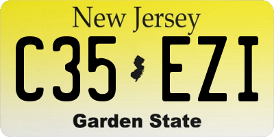 NJ license plate C35EZI