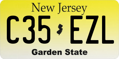 NJ license plate C35EZL