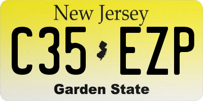 NJ license plate C35EZP