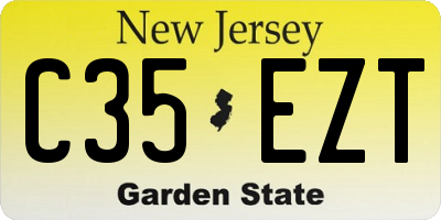 NJ license plate C35EZT