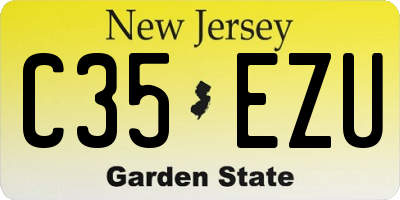 NJ license plate C35EZU