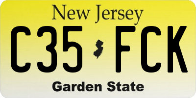 NJ license plate C35FCK