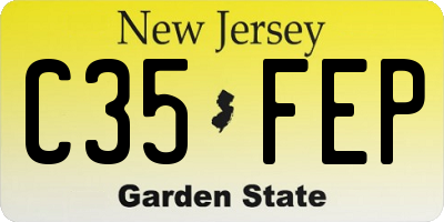 NJ license plate C35FEP