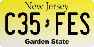 NJ license plate C35FES