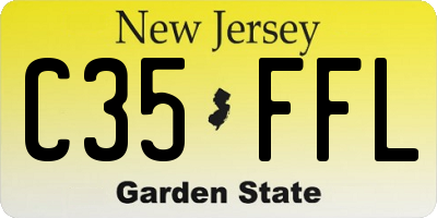 NJ license plate C35FFL