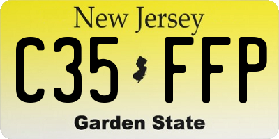NJ license plate C35FFP