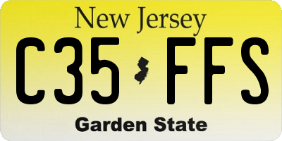 NJ license plate C35FFS