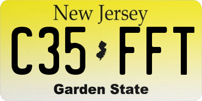 NJ license plate C35FFT