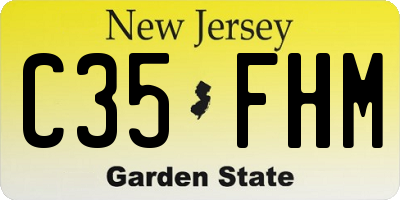 NJ license plate C35FHM