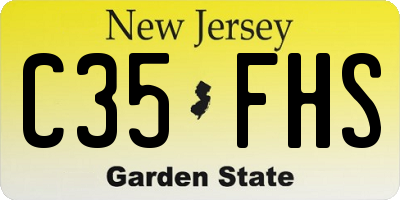NJ license plate C35FHS