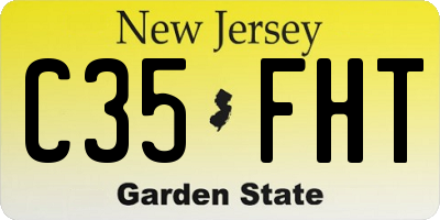 NJ license plate C35FHT