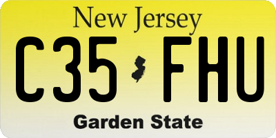 NJ license plate C35FHU