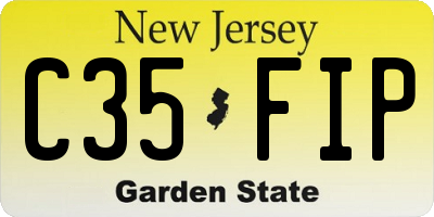 NJ license plate C35FIP