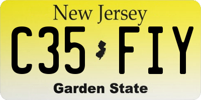 NJ license plate C35FIY