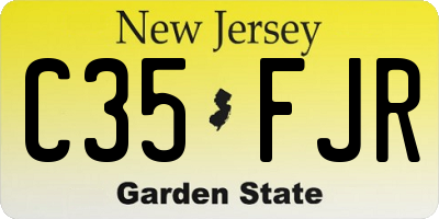 NJ license plate C35FJR