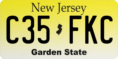 NJ license plate C35FKC