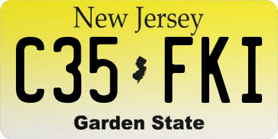 NJ license plate C35FKI
