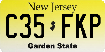 NJ license plate C35FKP