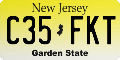 NJ license plate C35FKT