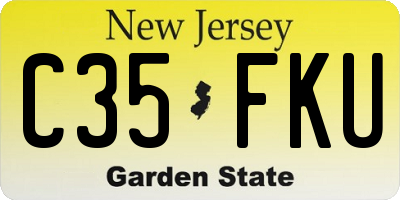NJ license plate C35FKU