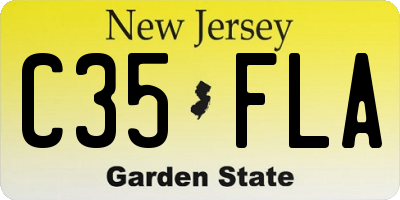 NJ license plate C35FLA