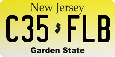 NJ license plate C35FLB