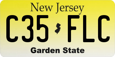 NJ license plate C35FLC